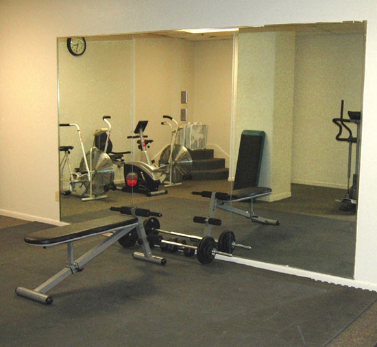 Fairmont fitness room with equipment and mirrors